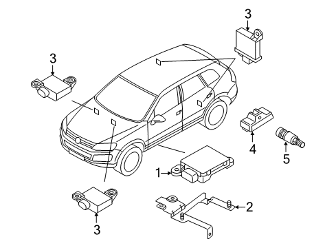 2012 Volkswagen Touareg Tire Pressure Monitoring, Electrical Diagram 2