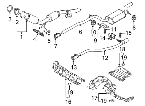 2015 Volkswagen Passat Exhaust Components Diagram 2