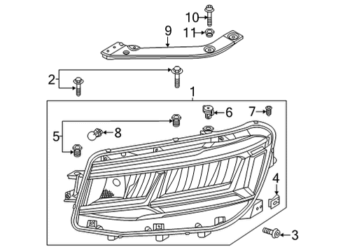 2024 Volkswagen Taos Headlamp Components Diagram 2
