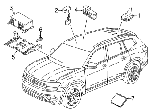 2022 Volkswagen Atlas Cross Sport Communication System Components