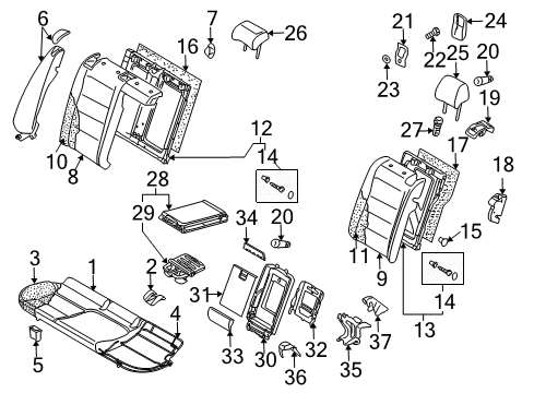 2008 Volkswagen Jetta Rear Seat Components