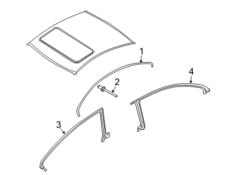 2009 Volkswagen CC Exterior Trim - Roof