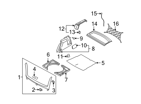 2013 Volkswagen Golf R Interior Trim - Rear Body