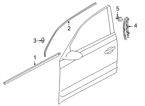 2021 Volkswagen Passat Exterior Trim - Front Door