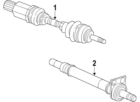 2012 Volkswagen Routan Front Axle Shafts & Joints, Drive Axles