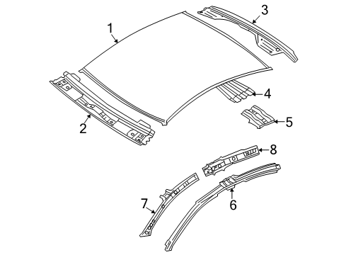 2013 Volkswagen CC Roof & Components Diagram 2