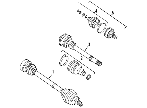 2005 Volkswagen Phaeton Front Axle Shafts & Joints, Drive Axles