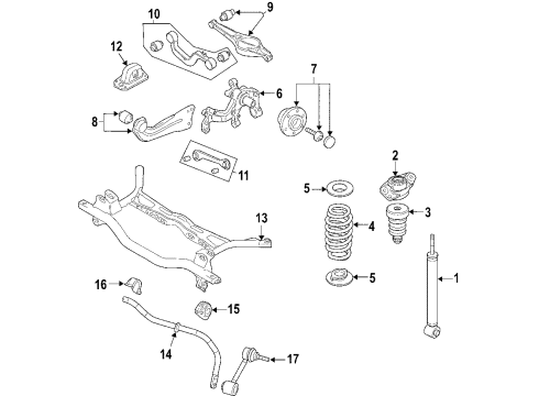 2005 Volkswagen Jetta Rear Suspension Components, Stabilizer Bar Diagram 4
