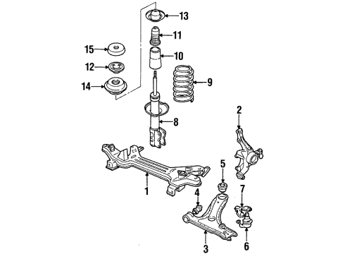 1992 Volkswagen Jetta Front Suspension Components, Lower Control Arm