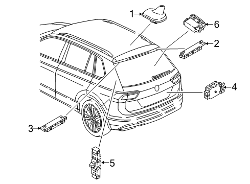 2020 Volkswagen Tiguan Antenna & Radio