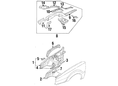 1990 Volkswagen Corrado Structural Components & Rails