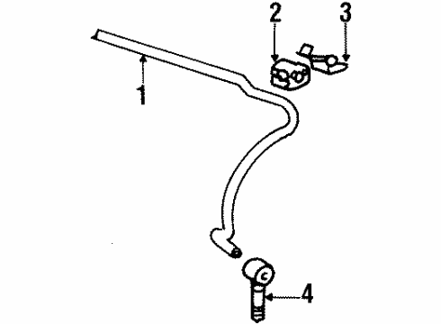 1992 Volkswagen Jetta Stabilizer Bar & Components - Front