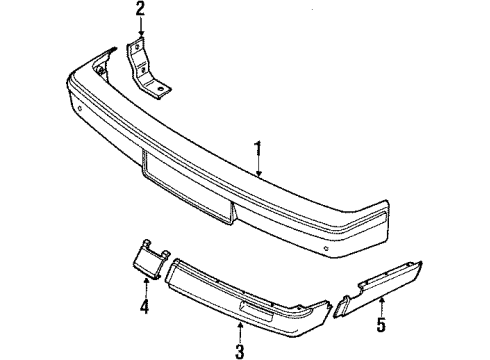 1988 Volkswagen Vanagon Front Bumper
