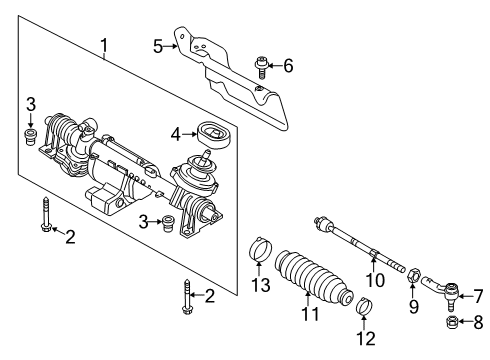 2021 Volkswagen Passat Steering Column & Wheel, Steering Gear & Linkage Diagram 3
