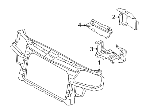 2002 Volkswagen Jetta Radiator Support Diagram 1