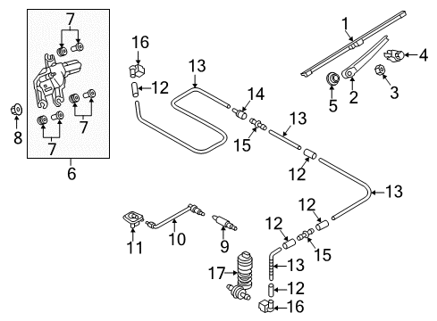 2018 Volkswagen Golf R Lift Gate - Wiper & Washer Components