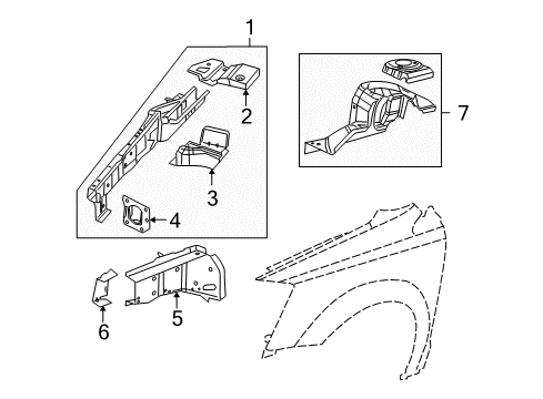 2012 Volkswagen Routan Structural Components & Rails