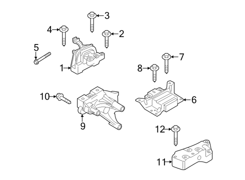 2022 Volkswagen Golf R Engine & Trans Mounting