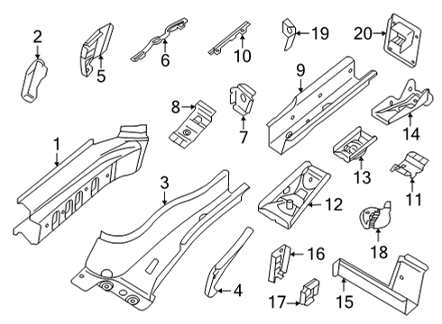 2023 Volkswagen ID.4 Rear Floor & Rails