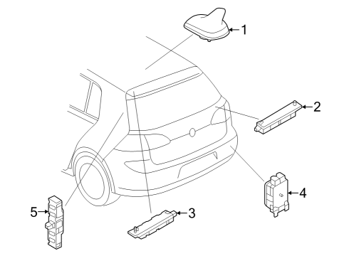 2022 Volkswagen Golf R Antenna & Radio