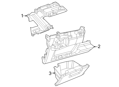 2024 Volkswagen Atlas Cross Sport Cluster & Switches, Instrument Panel Diagram 3