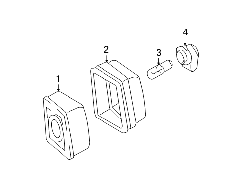 2005 Volkswagen Beetle License Lamps Diagram 1