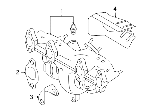 2005 Volkswagen Jetta Exhaust Components, Exhaust Manifold Diagram 8