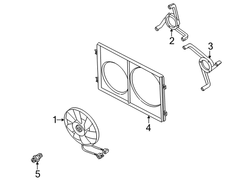 2004 Volkswagen Beetle Cooling System, Radiator, Water Pump, Cooling Fan Diagram 2