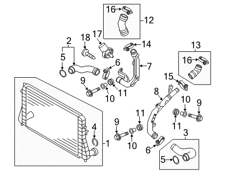 2013 Volkswagen Beetle Intercooler, Cooling Diagram 1