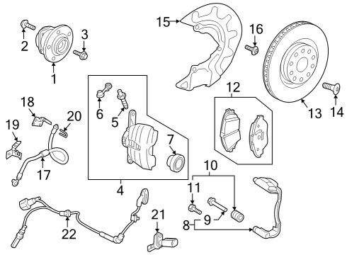 2019 Volkswagen Arteon Wheel Bearing Diagram for 5Q0-407-621-D