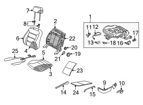 2000 Volkswagen Jetta Front Seat Components