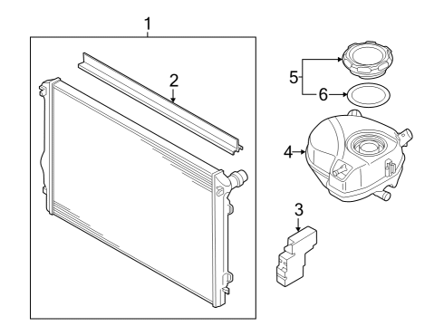 2023 Volkswagen Golf R Radiator & Components Diagram 3