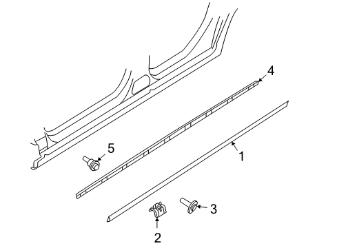 2008 Volkswagen Jetta Exterior Trim - Pillars, Rocker & Floor