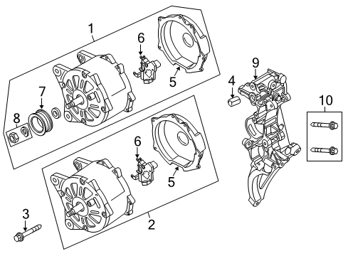2011 Volkswagen Golf Alternator Diagram for 07K-903-023-A
