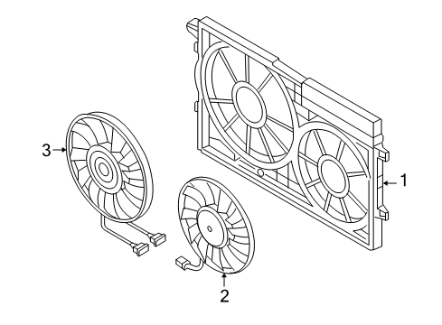 2012 Volkswagen Golf Cooling System, Radiator, Water Pump, Cooling Fan Diagram 1