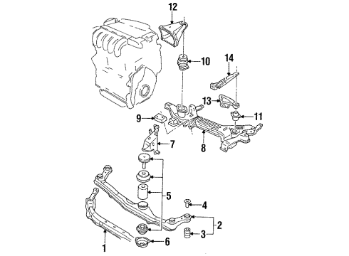 1993 Volkswagen Jetta Engine & Trans Mounting