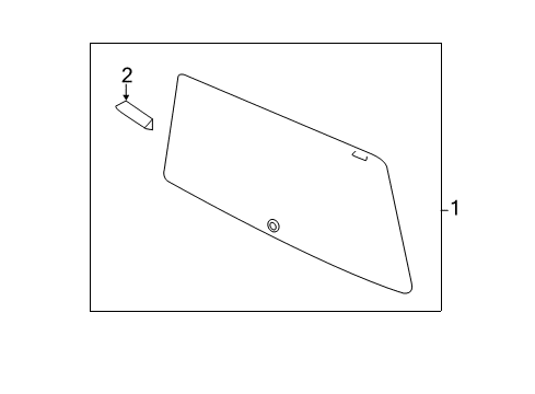 2011 Volkswagen Touareg Lift Gate - Glass & Hardware Diagram 1