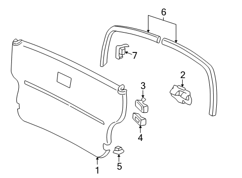 2000 Volkswagen EuroVan Interior Trim - Lift Gate