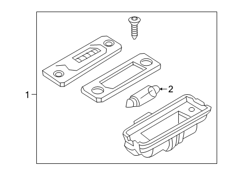 2005 Volkswagen Phaeton License Lamps