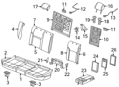 2017 Volkswagen Jetta Rear Seat Components
