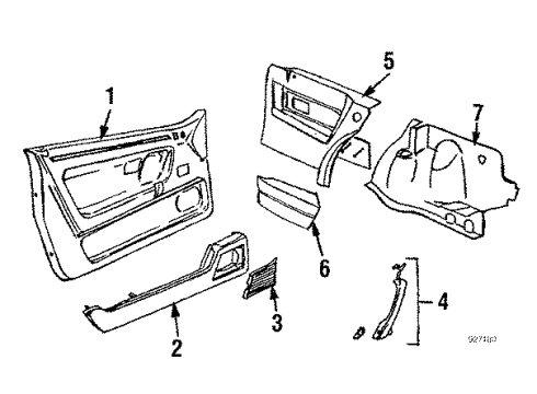 1988 Volkswagen Scirocco Handle Diagram for 321-867-171-C-GH5
