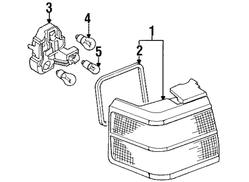 1996 Volkswagen Passat Tail Lamps Diagram 1