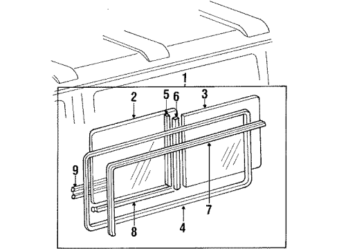 1984 Volkswagen Vanagon Body Side Panels - Glass & Hardware