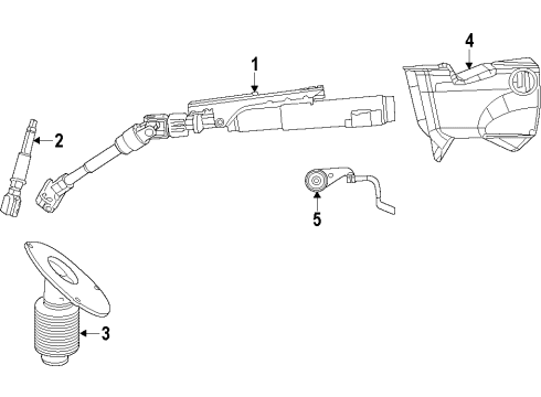 2009 Volkswagen Routan Steering Column & Wheel, Steering Gear & Linkage Diagram 2
