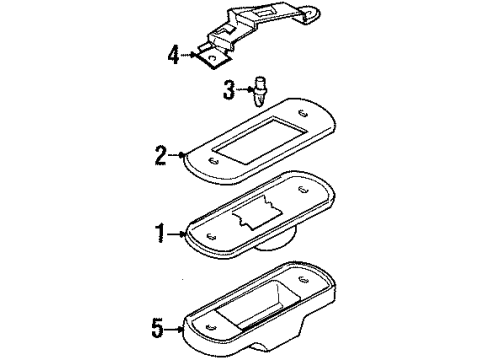 1988 Volkswagen Fox License Lamps
