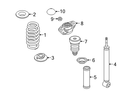 2010 Volkswagen Jetta Shocks & Components - Rear