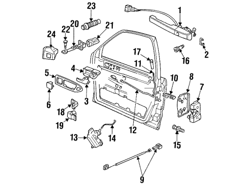 1991 Volkswagen Passat Boot Diagram for 191-837-323-A