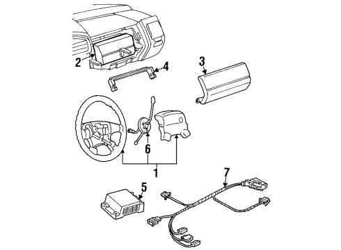 1995 Volkswagen Cabrio Air Bag Components