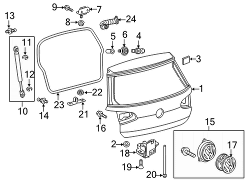 2021 Volkswagen Golf Gate & Hardware