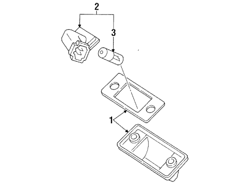 1998 Volkswagen Cabrio License Lamps